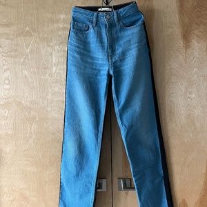 Pacsun 90s Black and Blue Two-Tone Paneled Boyfriend Jeans